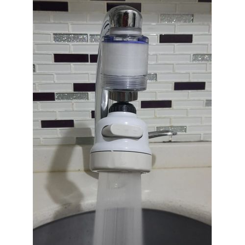 Filtreli Kireç Önleyici 360 Derece Dönen Hareketli Musluk Başlığı - 3 Fonksiyonlu - Krem Filtreli Kireç Önleyici 360 Derece Dönen Hareketli Musluk Başlığı - 3 Fonksiyonlu - Krem