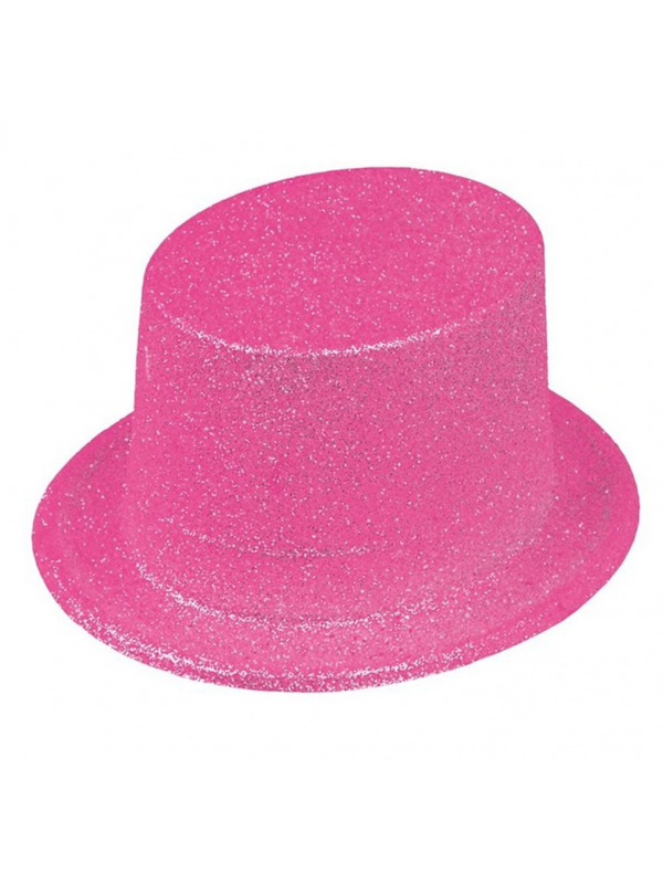 Floresan Pembe Renk Simli Uzun Fötr Melon Şapka 12 Cm&hellip;