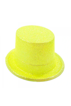 Floresan Sarı Renk Simli Uzun Fötr Melon Şapka 12 Cm… Floresan Sarı Renk Simli Uzun Fötr Melon Şapka 12 Cm…