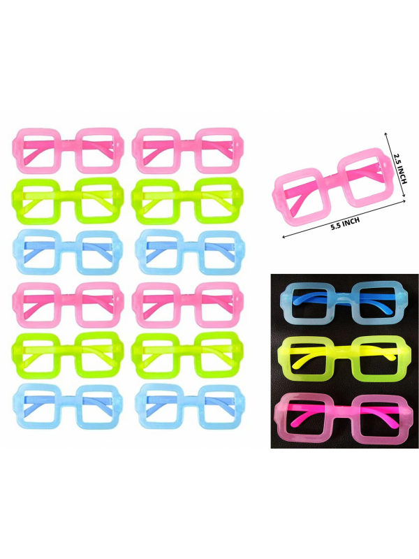 Fosforlu Kare Model Glow Parti Gözlüğü Karanlıkta Yanan Gözlükler 1… Fosforlu Kare Model Glow Parti Gözlüğü Karanlıkta Yanan Gözlükler 1…