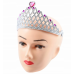 Fuşya Kalpli Gümüş Renk Kraliçe Tacı Prenses Tacı