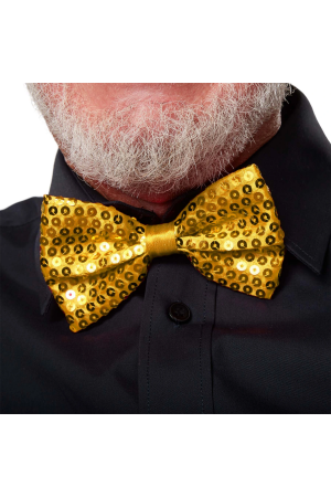 Gece Işıltısı Altın Payetli Pullu Papyon 7x2 Cm&hellip;