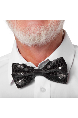 Gece Işıltısı Siyah Payetli Pullu Papyon 7x2 Cm&hellip;