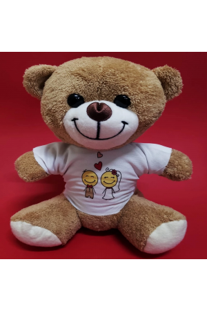 Gelin Damat Tasarım Tişörtlü Sevimli Ayıcık…