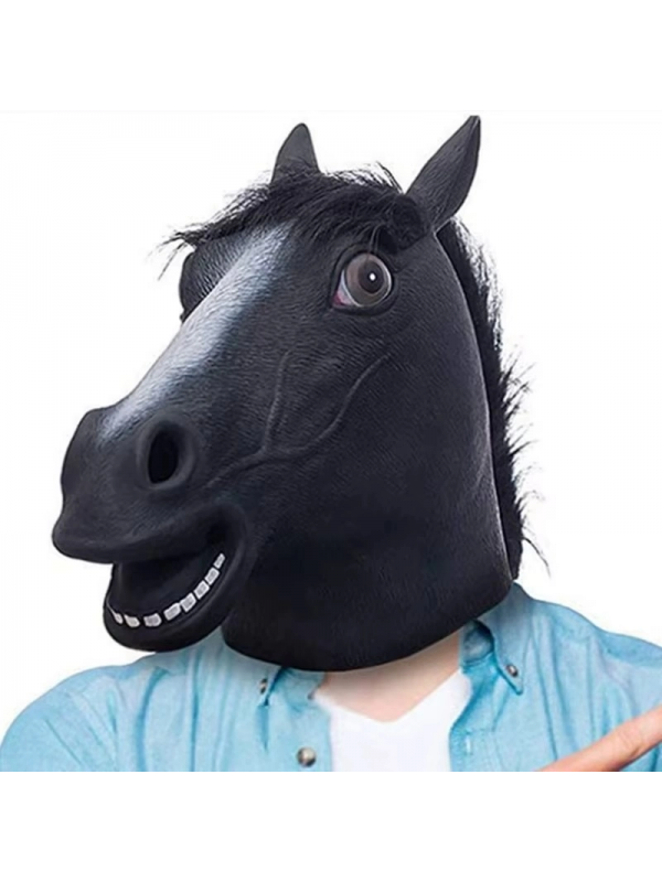 Gerçekçi At Kafası Maskesi Siyah Renk&hellip;