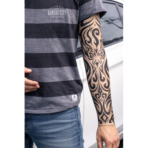 Giyilebilir Kol Dövmesi Çorap Dövme 3d Baskılı Kol Bacak Dövme 2 Adet Model 11