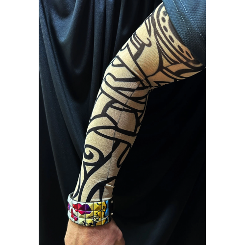 Giyilebilir Kol Dövmesi Çorap Dövme 3d Baskılı Kol Bacak Dövme 2 Adet Model 12