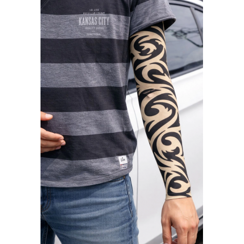 Giyilebilir Kol Dövmesi Çorap Dövme 3d Baskılı Kol Bacak Dövme 2 Adet Model 14