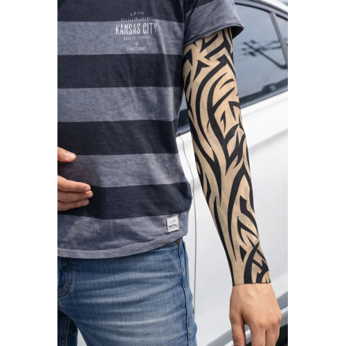 Giyilebilir Kol Dövmesi Çorap Dövme 3d Baskılı Kol Bacak Dövme 2 Adet Model 2