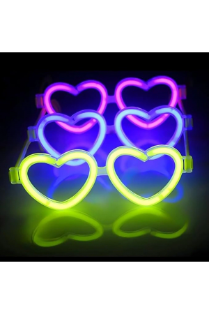 Glow Kalpli Fosforlu Gözlük 6’lı Renkli Set – Neon Parti&hellip;
