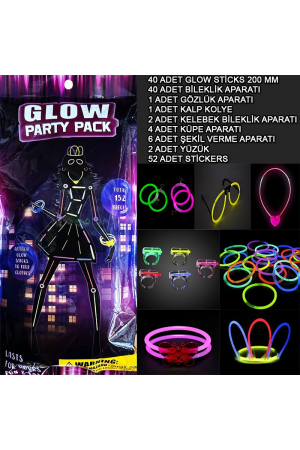 Glow Parti Seti 152 Parçalık Lüks Glow  Kostüm Seti&hellip;