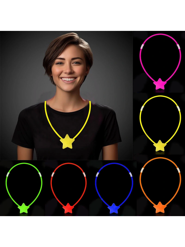 Glow  Yıldız Kolye - Glow Kolye - Glow Partisi Yıldız Kolye 6 Adet&hellip;