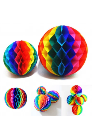 Gökkuşağı Renkli 30 Cm Rengarenk Kağıt Süs Fener 1 Adet&hellip;