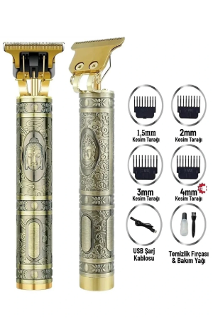 Gold Uçlu Vintage Åžarjlı TraÅŸ Makinesi Saç Sakal Ense Çizim Vuc… Gold Uçlu Vintage Åžarjlı TraÅŸ Makinesi Saç Sakal Ense Çizim Vuc…