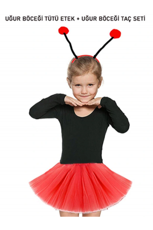 Gösteriler İçin Kırmızı Uğur Böceği Tütü Etek Ve Kırmızı Uğ&hellip;