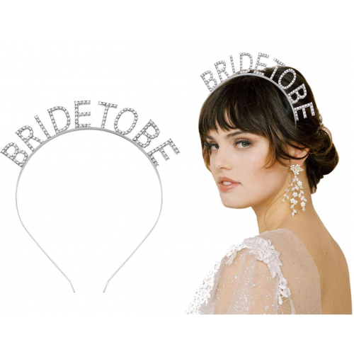 Gümüş Kaplama Kristal Taşlı Bride To Be Gelin Tacı 16x17 Cm Gümüş Kaplama Kristal Taşlı Bride To Be Gelin Tacı 16x17 Cm