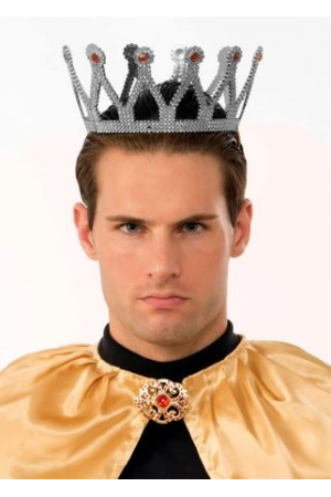 Gümüş Renk Çocuk Ve Yetişkin Uyumlu Kral Tacı&hellip;