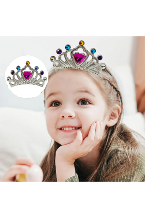 Gümüş Renk Taraklı Model Prenses Kraliçe Tacı 1 No 12x7 Cm&hellip;