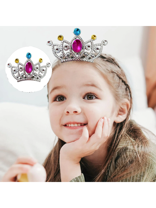 Gümüş Renk Taraklı Model Prenses Kraliçe Tacı 2 No 12x7 Cm&hellip;