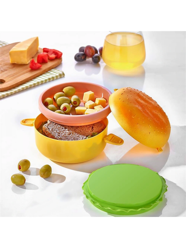 Hamburger Görünümlü Beslenme Ve Saklama Kabı&hellip;