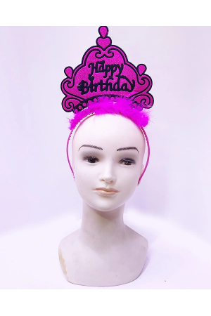 Happy Birthday Neon Fuşya Renk Doğum Günü Tacı 24x15 Cm&hellip;