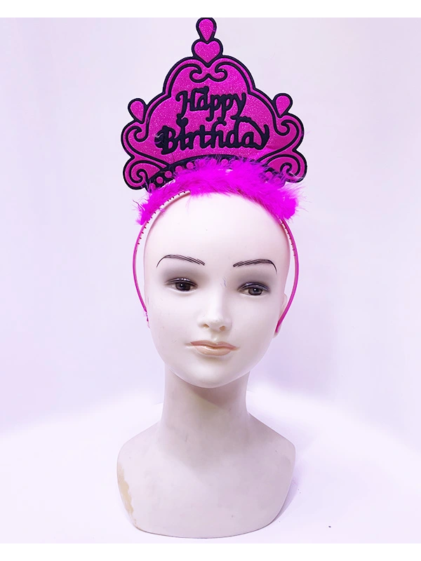 Happy Birthday Neon Fuşya Renk Doğum Günü Tacı 24x15 Cm&hellip;