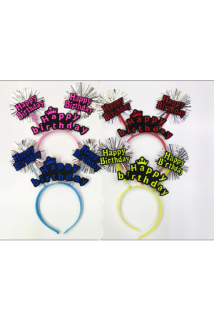 Happy Birthday Neon Renk Doğum Günü Tacı 12 Adet&hellip;