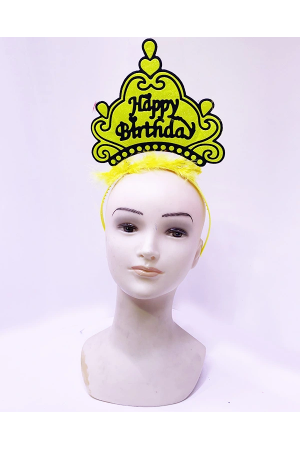 Happy Birthday Neon Sarı Renk Doğum Günü Tacı 24x15 Cm&hellip;