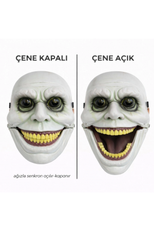 Hareketli Çene Mekanizmalı Korku Maskesi Yeşil&hellip;