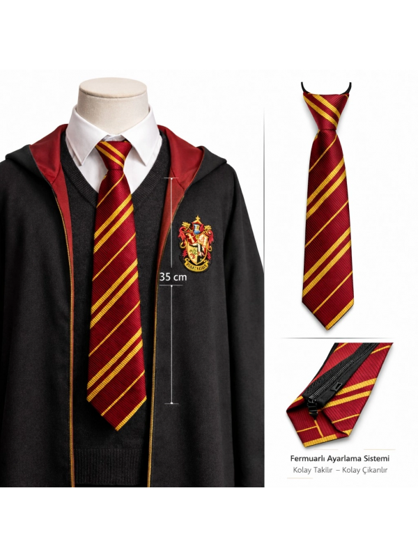 Harry Potter Gryffindor Fermuarlı Ayarlanabilir Kravat… Harry Potter Gryffindor Fermuarlı Ayarlanabilir Kravat…