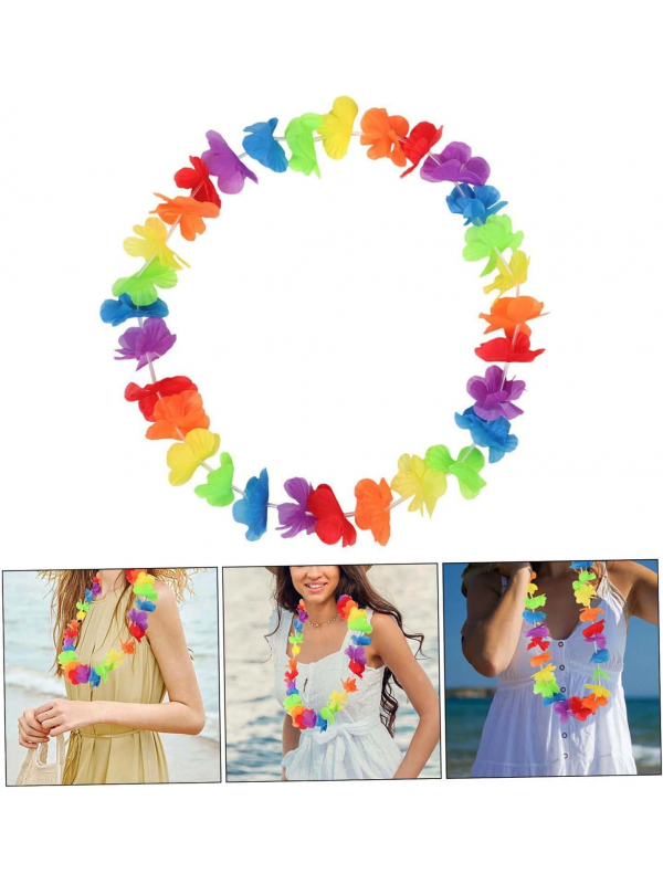 Hawaii Çiçekli Boyun Kolyesi - Renkli Tropikal Parti Leisi&hellip;