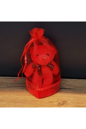 Hediyelik Kırmızı Tüllü Kese Ve Sevimli Ayıcık&hellip;