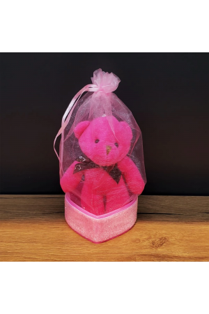 Hediyelik Pembe Tül Kese Ve Ayıcık&hellip;