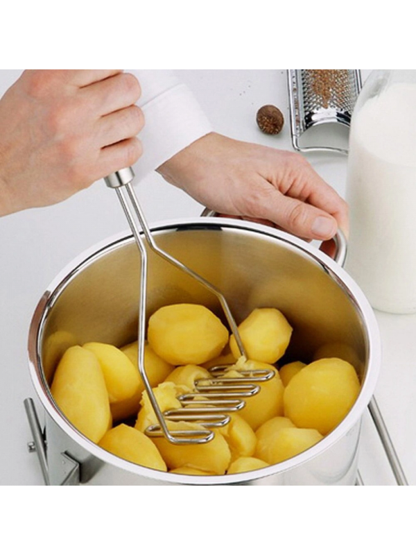 İnox Paslanmaz Metal Patates Ezici Püre Yapıcı 27 Cm&hellip;