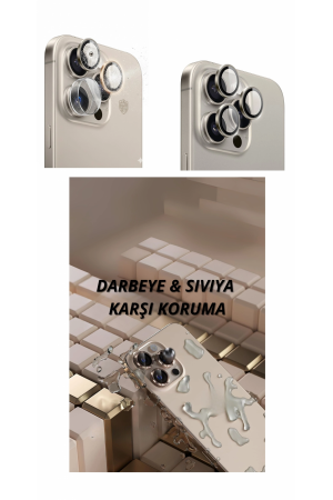 İphone 16 Pro Max Kamera Lens Koruyucu Naturel&hellip;