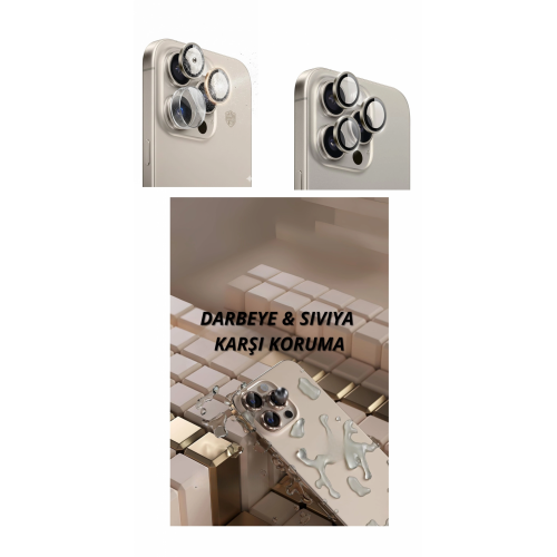 İphone 16 Pro Max Kamera Lens Koruyucu Naturel İphone 16 Pro Max Kamera Lens Koruyucu Naturel