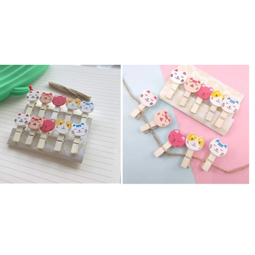 İpli Mandallı Kedili Fotoğraf Albümü Kedi Kafası Şekilli Mandal