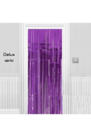 Işıltılı Duvar Ve Kapı Perdesi Mor Renk 90x200 Cm… Işıltılı Duvar Ve Kapı Perdesi Mor Renk 90x200 Cm…