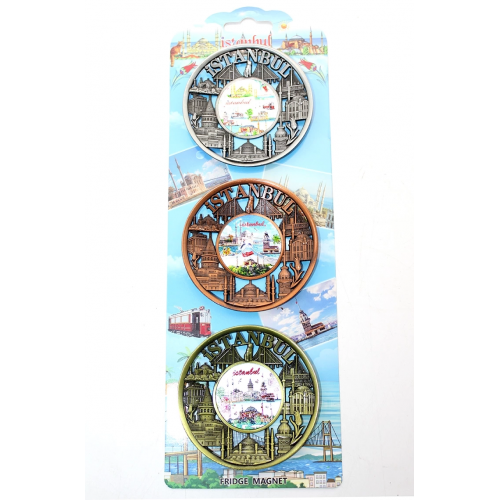 İstanbul Temalı Metal Magnet 3'lü Set Alk2891