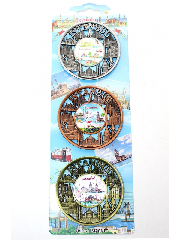 İstanbul Temalı Metal Magnet 3'lü Set Alk2891&hellip;
