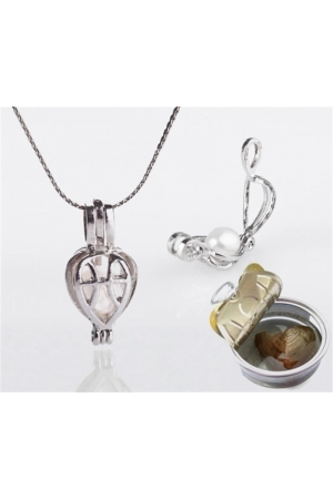 İstiridye Kabuğunda Gerçek İnci Kolye… İstiridye Kabuğunda Gerçek İnci Kolye…