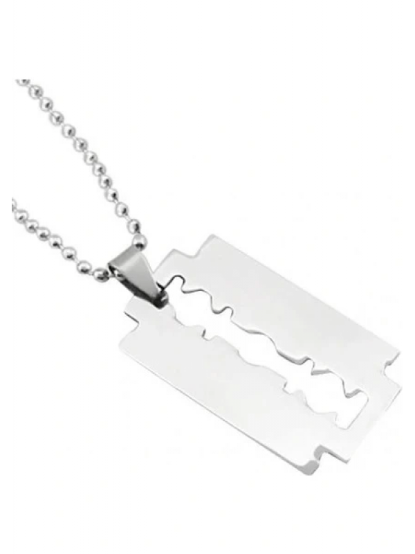 Jilet Çelik Kolye - Jilet Model Paslanmaz Gümüş Renk Çelik Kolye… Jilet Çelik Kolye - Jilet Model Paslanmaz Gümüş Renk Çelik Kolye…