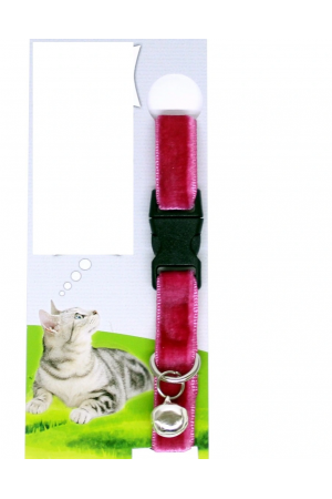 Kadife Dokulu Ayarlanabilir Çıngıraklı Kedi Tasması…