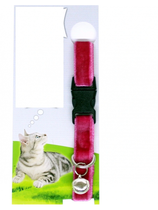 Kadife Dokulu Ayarlanabilir Çıngıraklı Kedi Tasması&hellip;