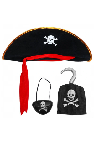 Kadife Kaptan Jack Korsan Şapkası Korsan Eli Ve Korsan Göz Maskesi Çoc&hellip;