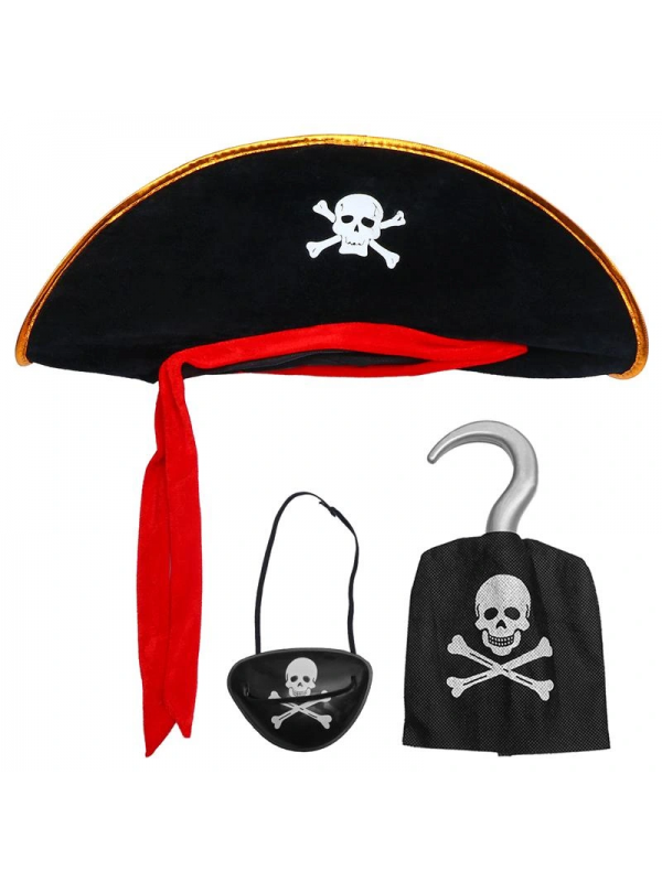 Kadife Kaptan Jack Korsan Şapkası Korsan Eli Ve Korsan Göz Maskesi Çoc&hellip;