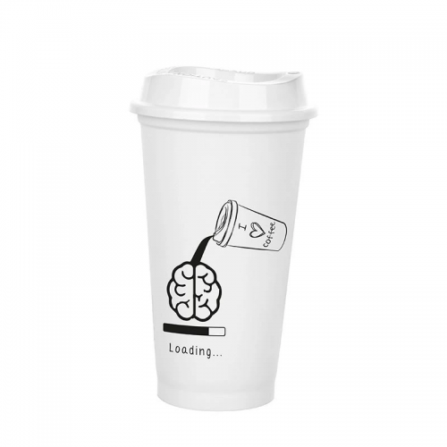 Kahve Bardağı - Kapaklı Beyaz 473 Ml