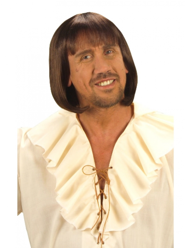 Kahve Renk Erkekler İçin Kısa Ortaçağ Peruğu… Kahve Renk Erkekler İçin Kısa Ortaçağ Peruğu…