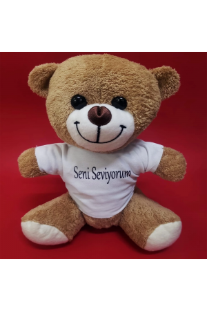 Kahverengi Seni Seviyorum Tişörtlü Ayı…