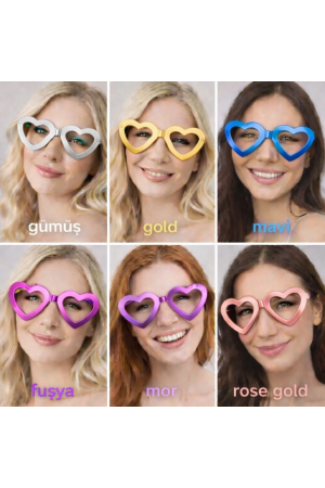 Kalp Şekilli Parti Gözlüğü 12 Adet – 6 Renk ( Camsız )… Kalp Şekilli Parti Gözlüğü 12 Adet – 6 Renk ( Camsız )…